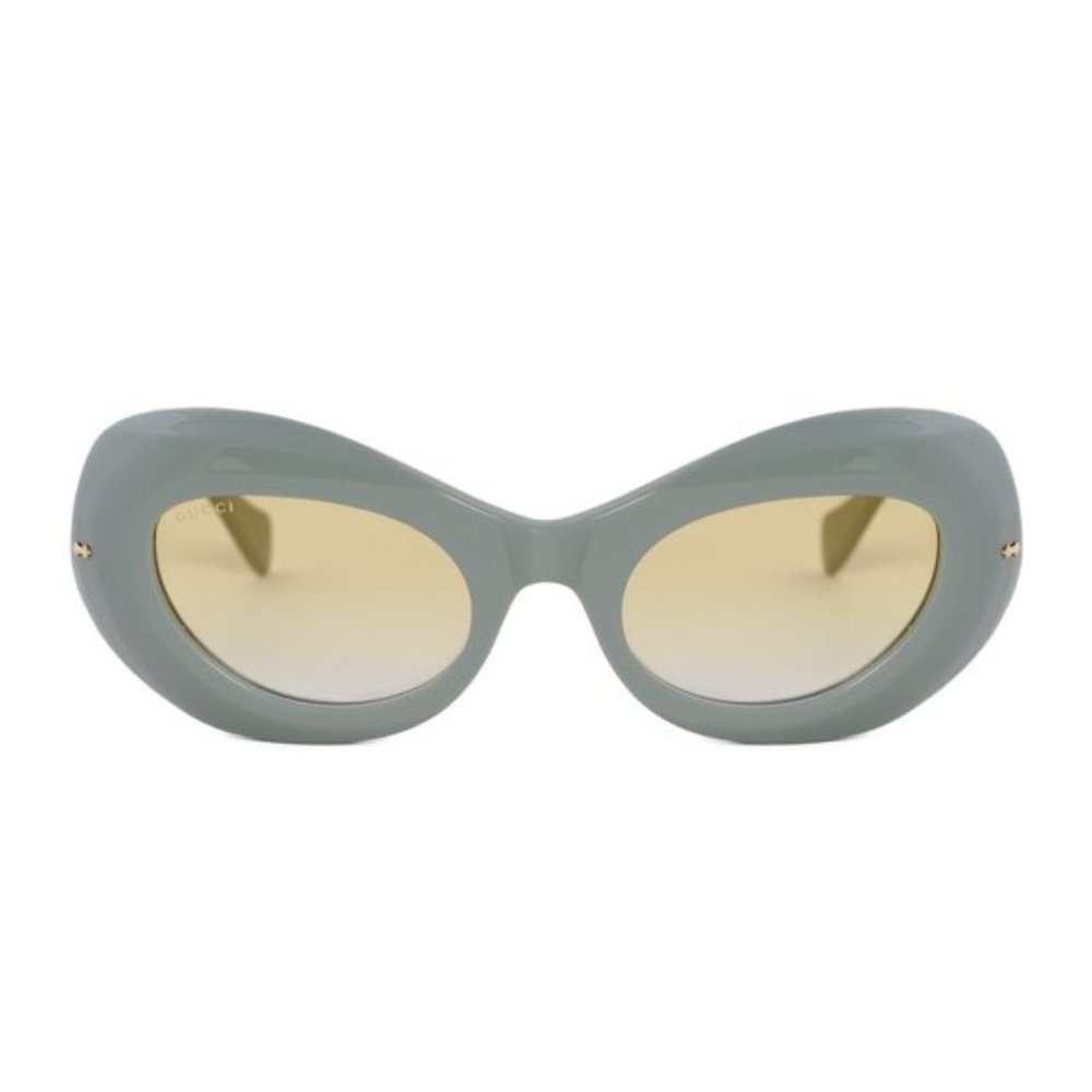 Gucci Yellow Oval Sunglasses